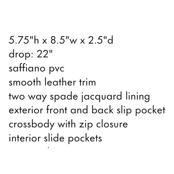 KATE SPADE // ltd ed tan cream link print saffiano zip top crossbody camera bag - Picture 9 of 11